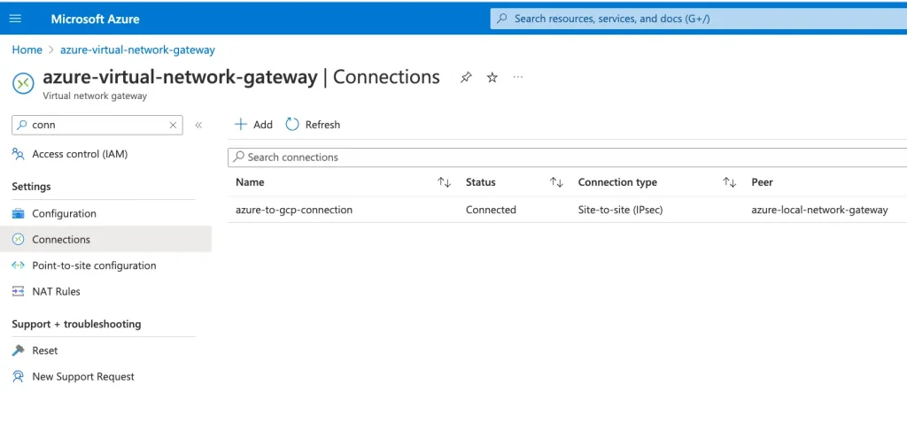 Article Cloud Connectivity GCP and Azure 15
