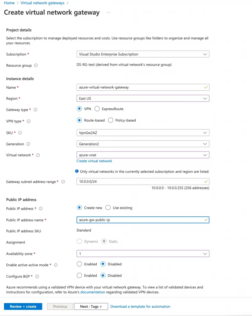 Article Cloud Connectivity GCP and Azure 3