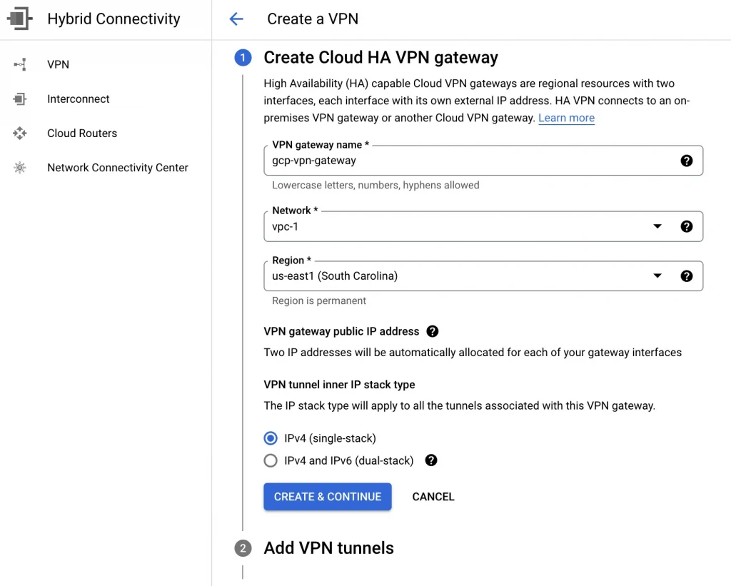 Article Cloud Connectivity GCP and Azure 5