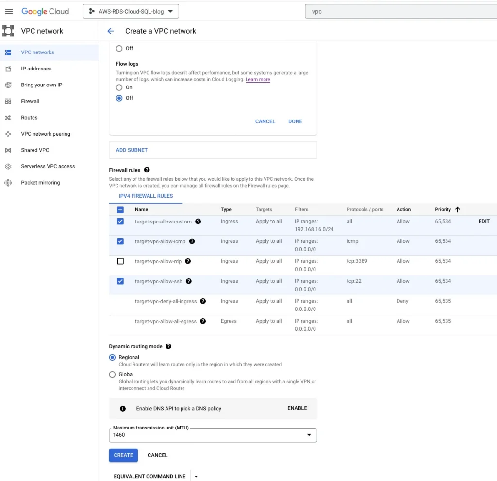 Article Migrating AWS RDS to Cloud SQL using GCP DMS 20