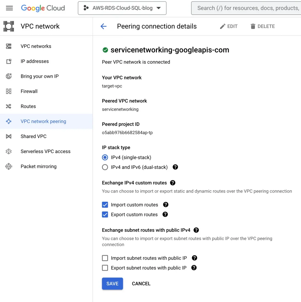 Article Migrating AWS RDS to Cloud SQL using GCP DMS 44