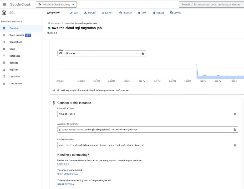 Article Migrating AWS RDS to Cloud SQL using GCP DMS 57