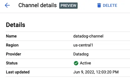 Article Route Datadog monitoring alerts to Google Cloud with Eventarc 5